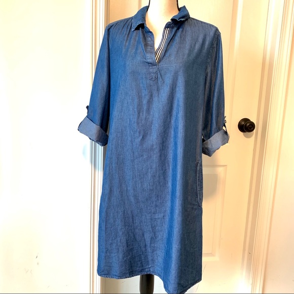 Luxology Dresses & Skirts - LUXOLOGY Chambray Collared Shirt Dress—SZ. 10